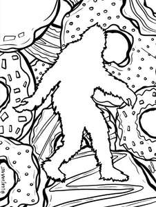 Bigfoot Colouring Sheet