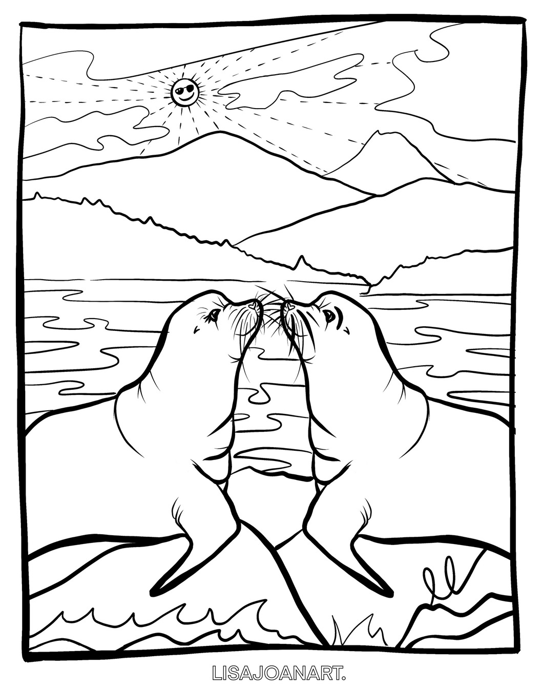 Valentines Colouring Sheet