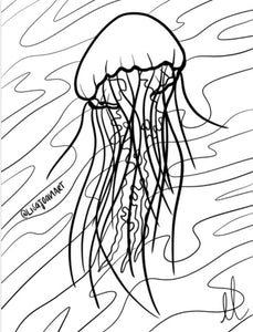 Jellyfish Colouring Sheet