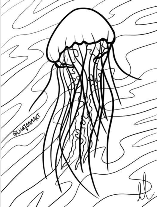 Jellyfish Colouring Sheet